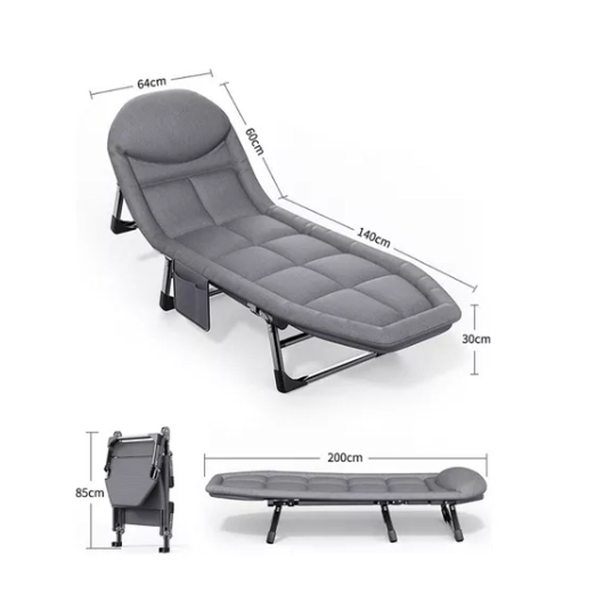 GENERICO - Silla Camilla Reposera Plegable