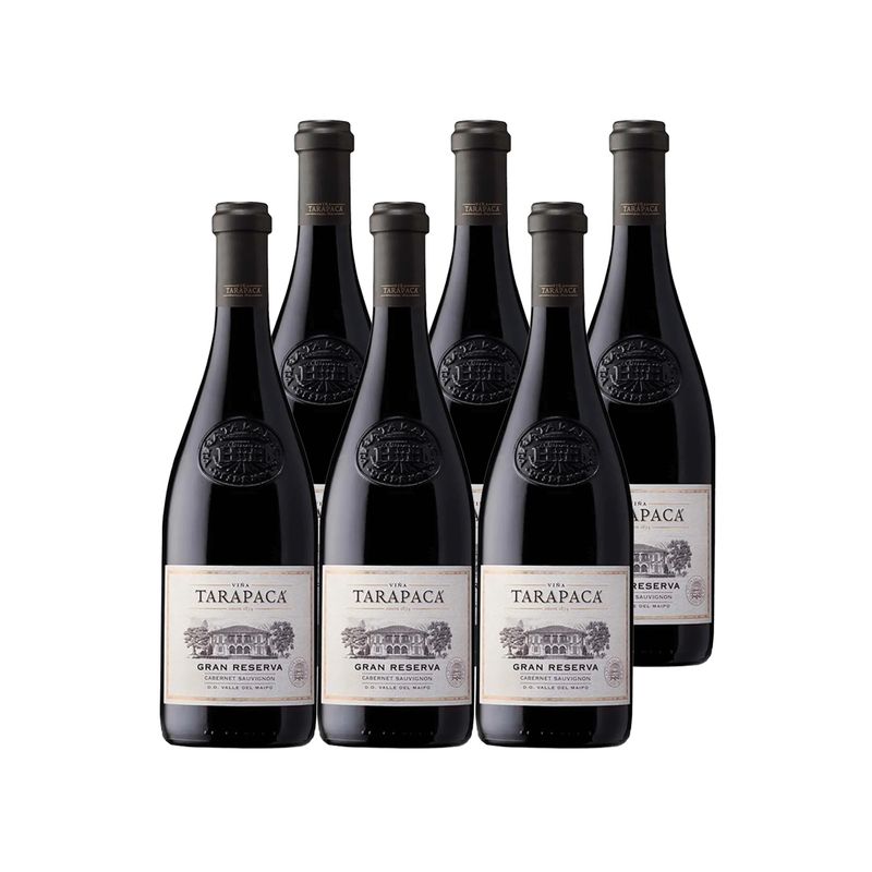TARAPACA - 6x Vino Tarapacá Gran Reserva Cabernet Sauvignon 14° 750cc