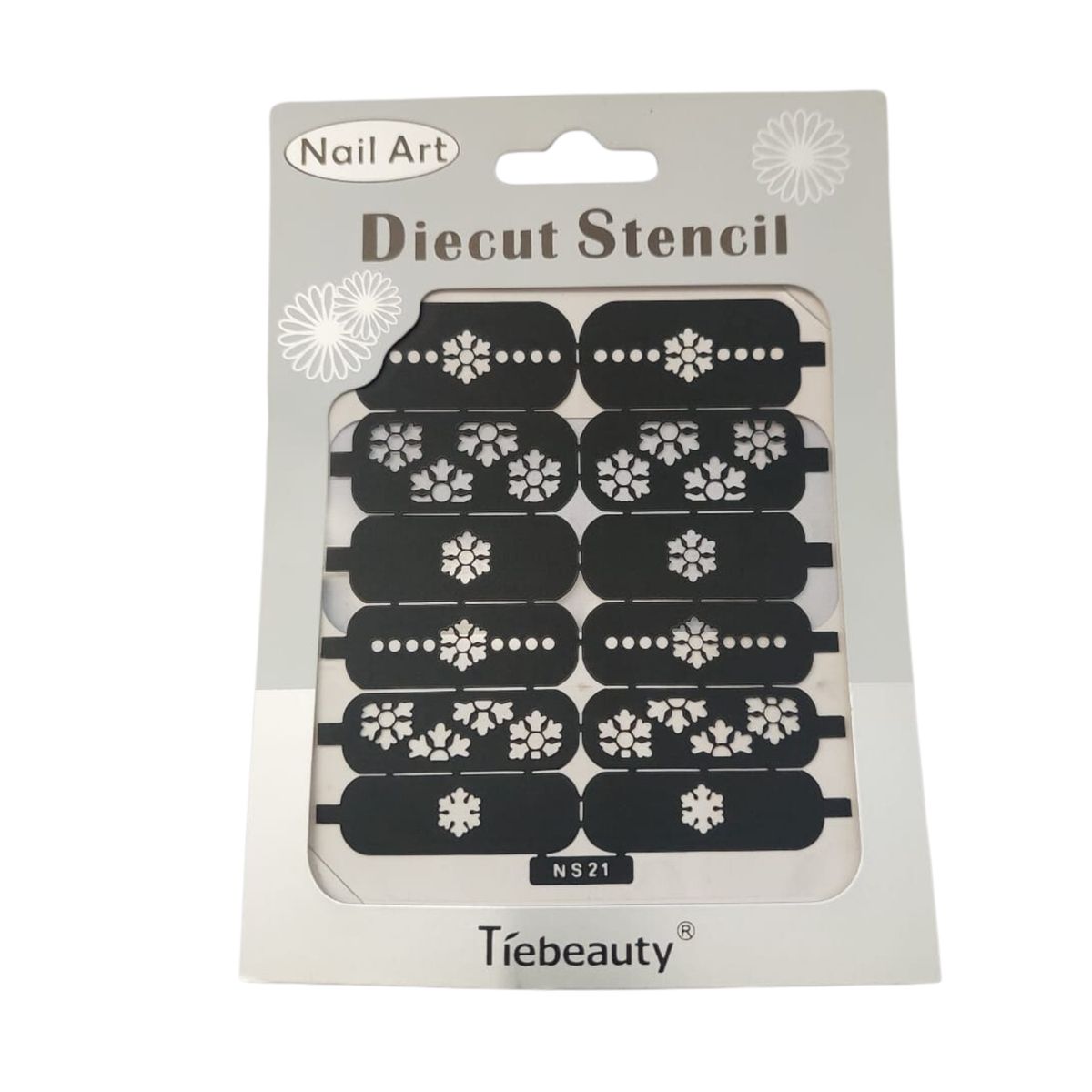 GENERICO - 10 Un. Plantillas uñas - Flores - S21