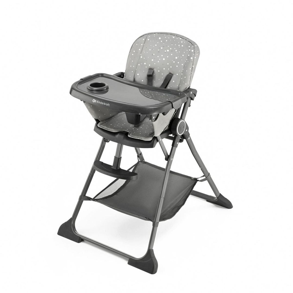 KINDERKRAFT - Silla de comer plegable FOLDEE Gris KINDERKRAFT