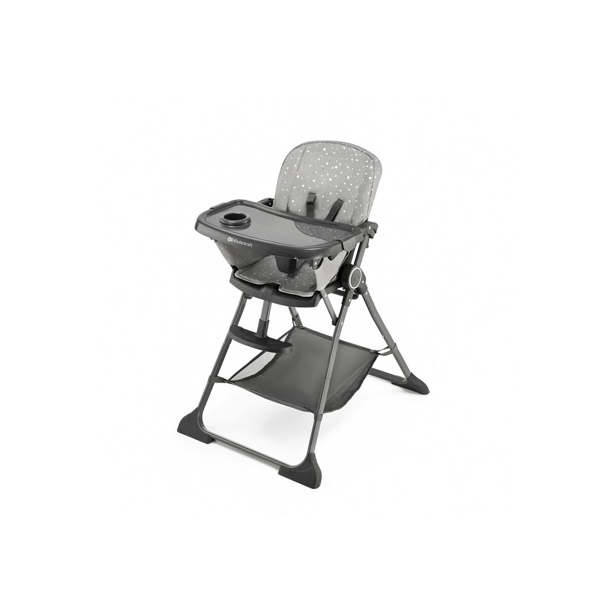KINDERKRAFT - Silla de comer plegable FOLDEE Gris KINDERKRAFT