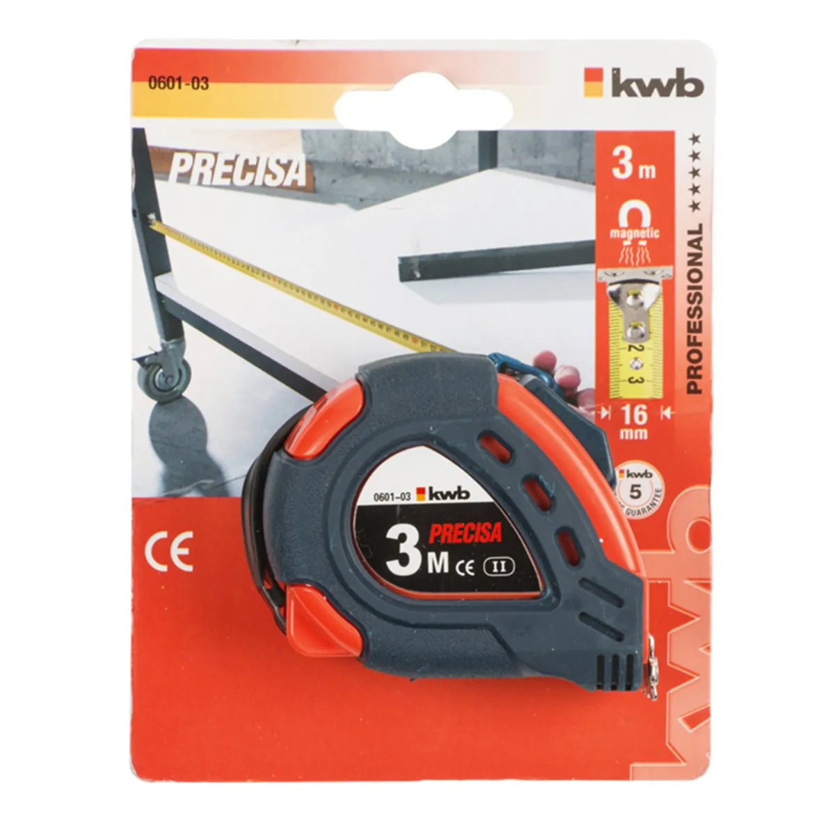 KWB - Cinta Huincha De Medir Metrica De Acero 3m Kwb 060103