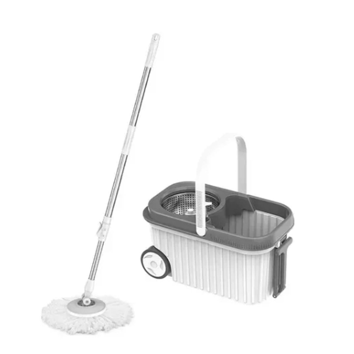 GENERICO - Mopa Giratorio Spin 360° Mop Trapeador Acero Inoxidable