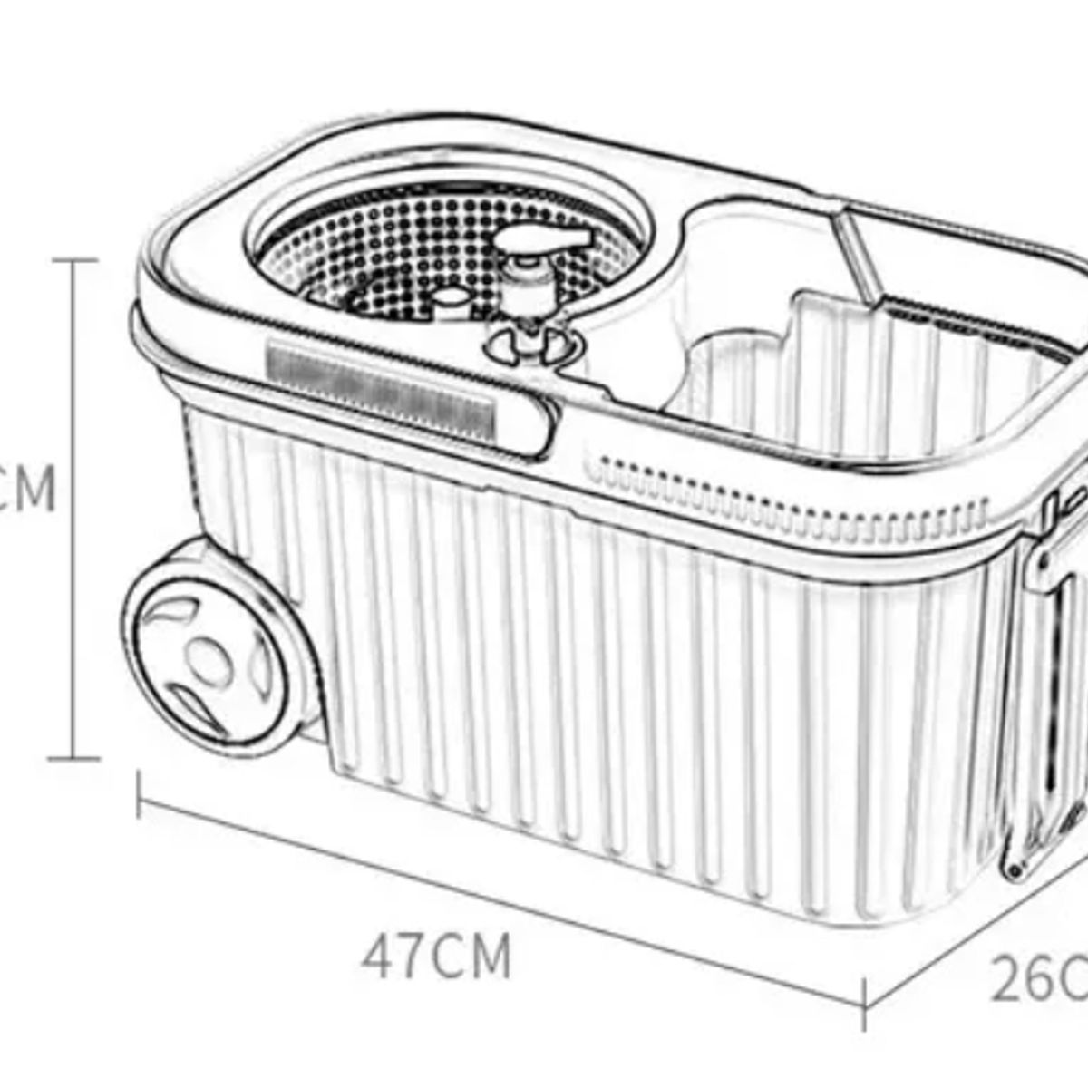 GENERICO - Mopa Giratorio Spin 360° Mop Trapeador Acero Inoxidable
