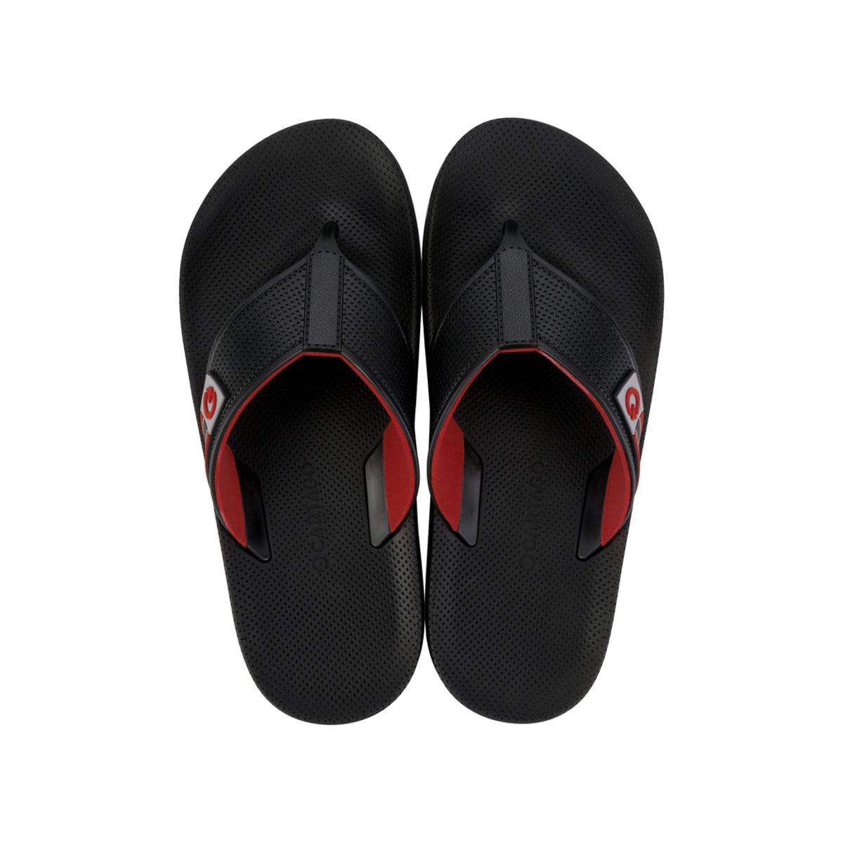 CARTAGO - Sandalia Hombre Negro/Rojo Siena Cartago