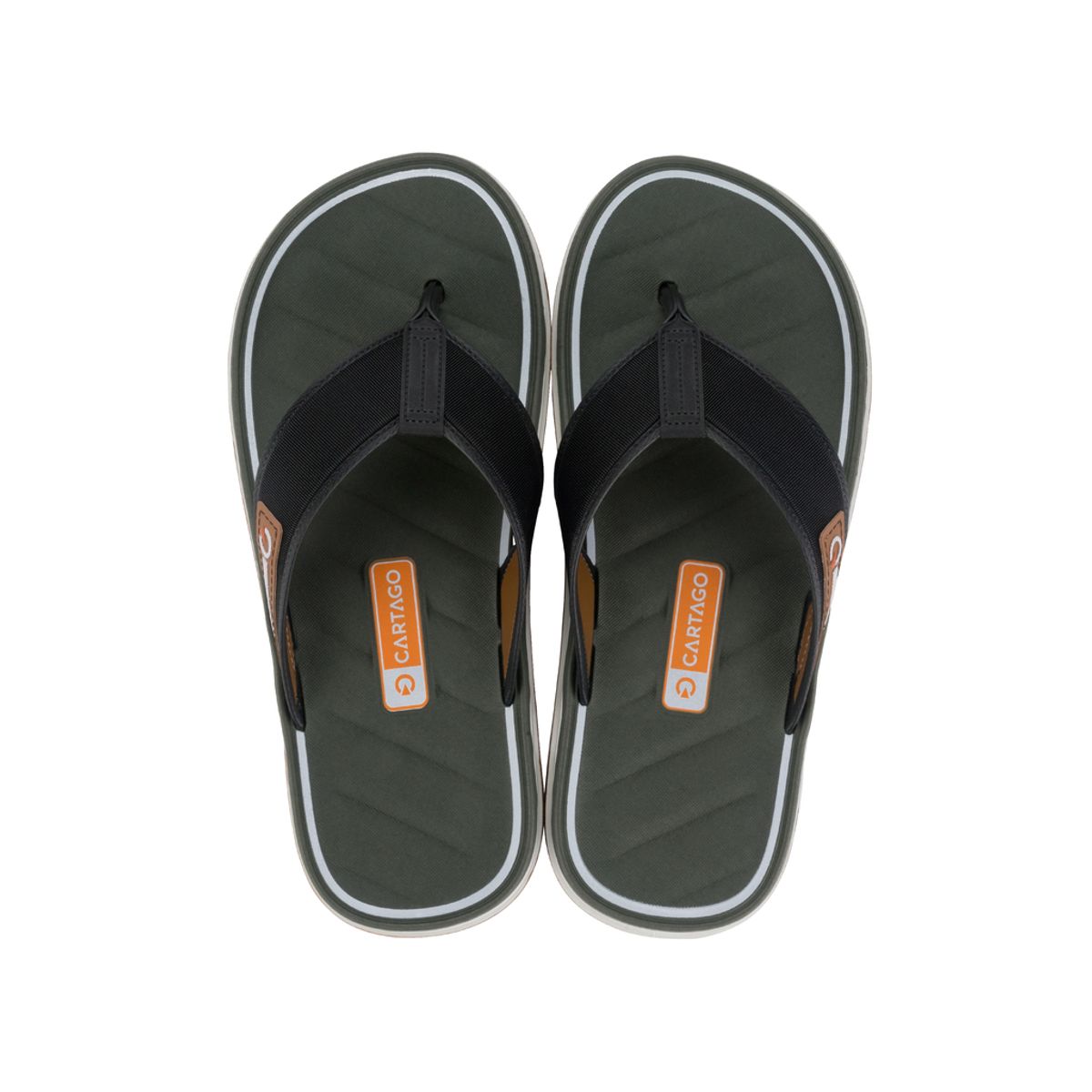 CARTAGO - Sandalia Hombre Blanco/Verde Malaga Cartago