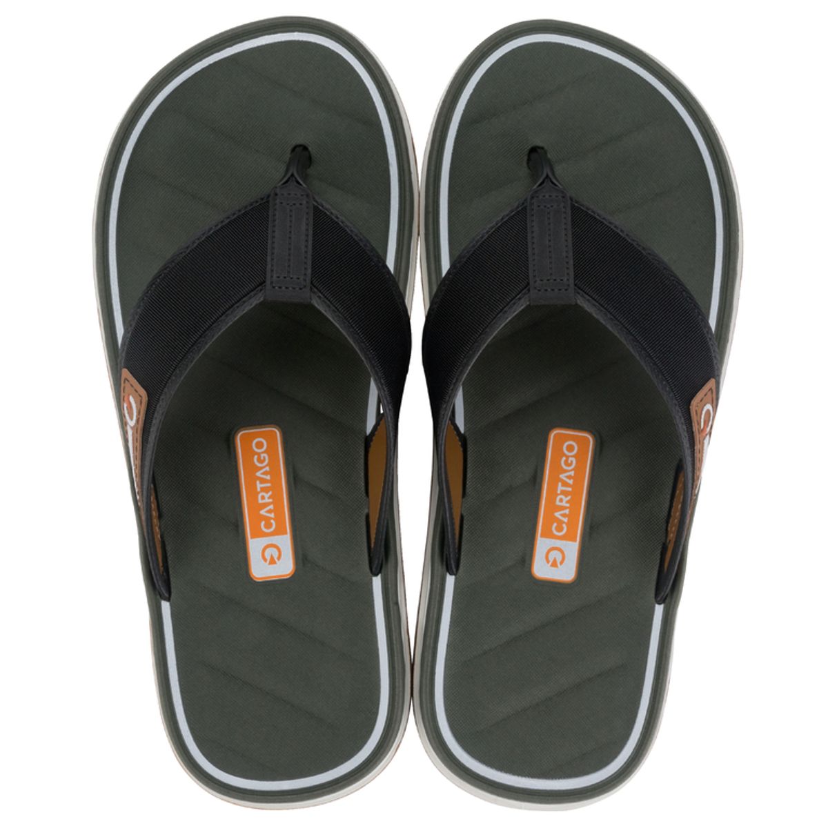 CARTAGO - Sandalia Hombre Blanco/Verde Malaga Cartago