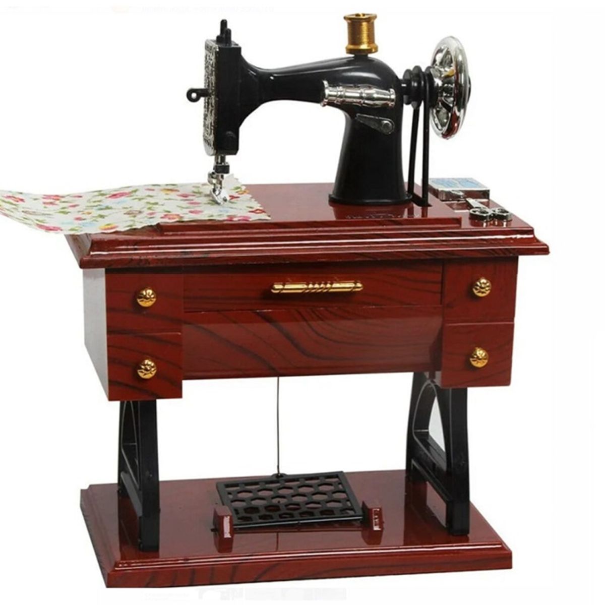 GENERICO - CAJA MUSICAL MINI MAQUINA DE COSER VINTAGE