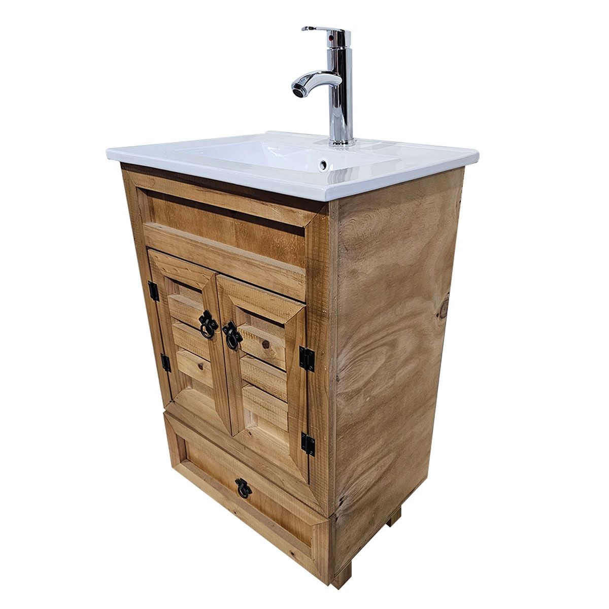 MODERN SPACE - Vanitorio Rustico 50x40cm con Loza Y Griferia