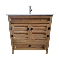 Vanitorio Rustico 70x47cm con Loza Y Griferia