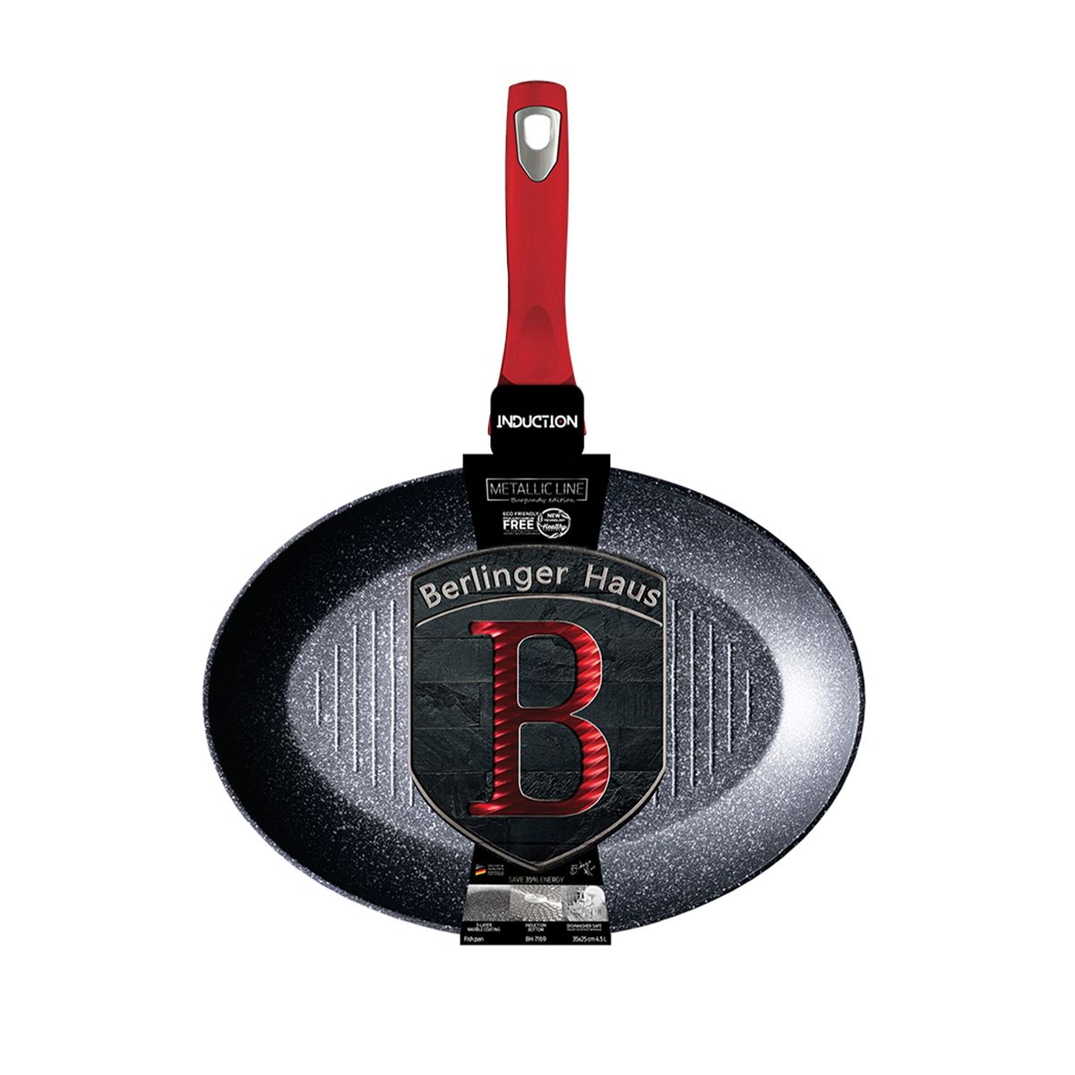 BERLINGER HAUS - Sartén para pescado con superficie de mármol 35 cm