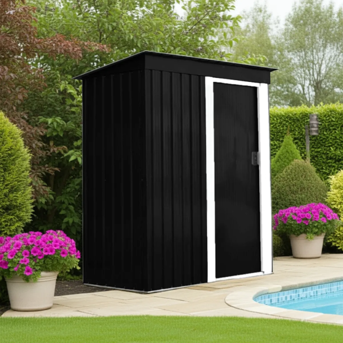 IGPRO - Bodega De Jardín Negra 1.38 M2 181x162x86 CM.