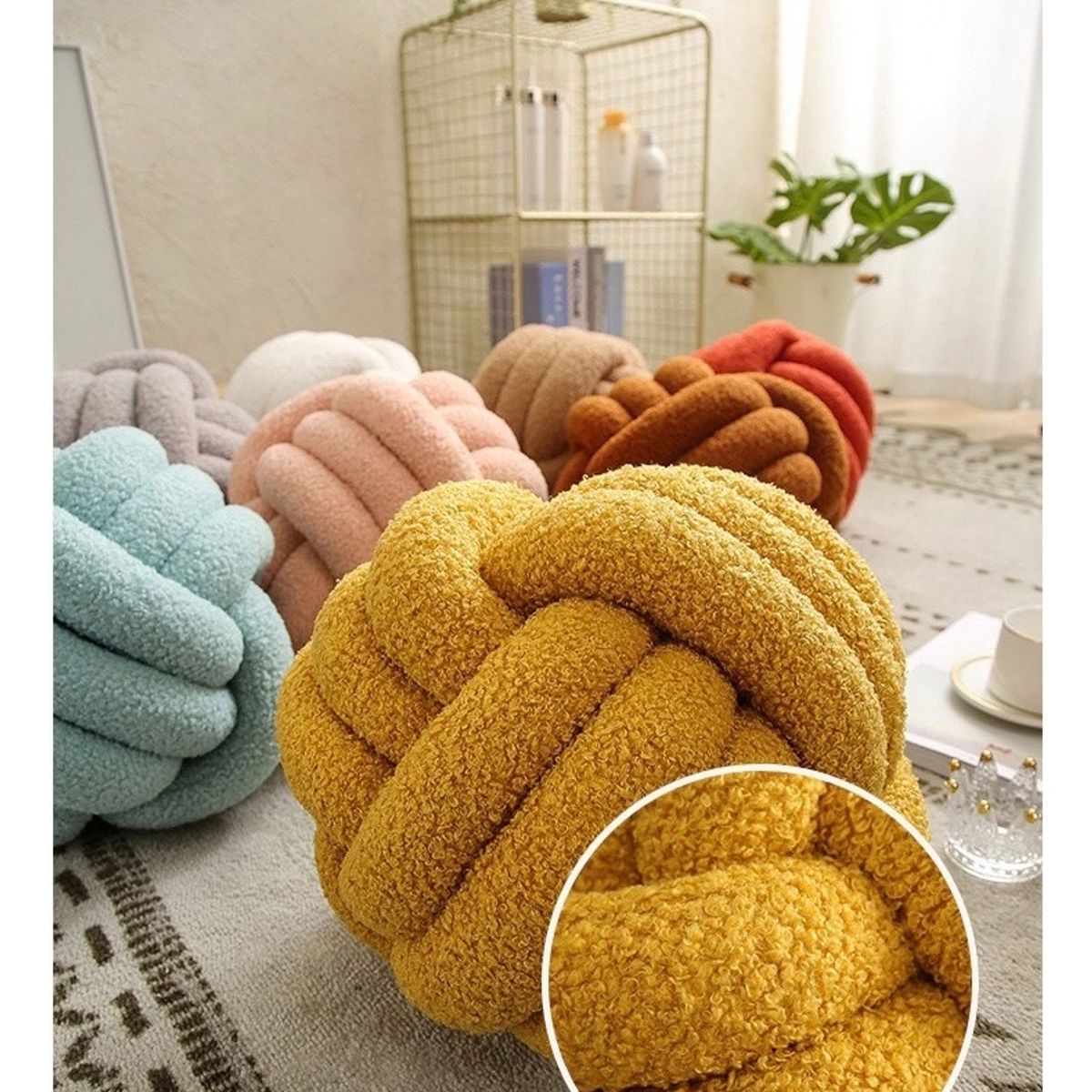 GENERICO - Cojin Decorativo Modelo Nudo Acolchado Color Gris