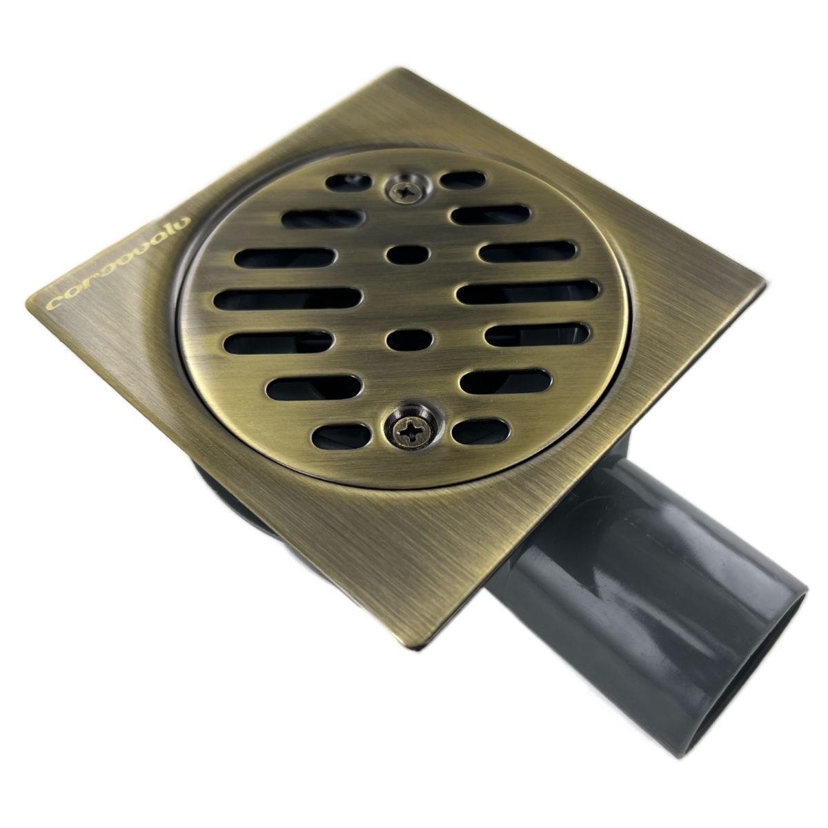 GENERICO - PILETA AC INOX BRONCEADA CUADRADA 10X10 TRAMPA PVC 40MM