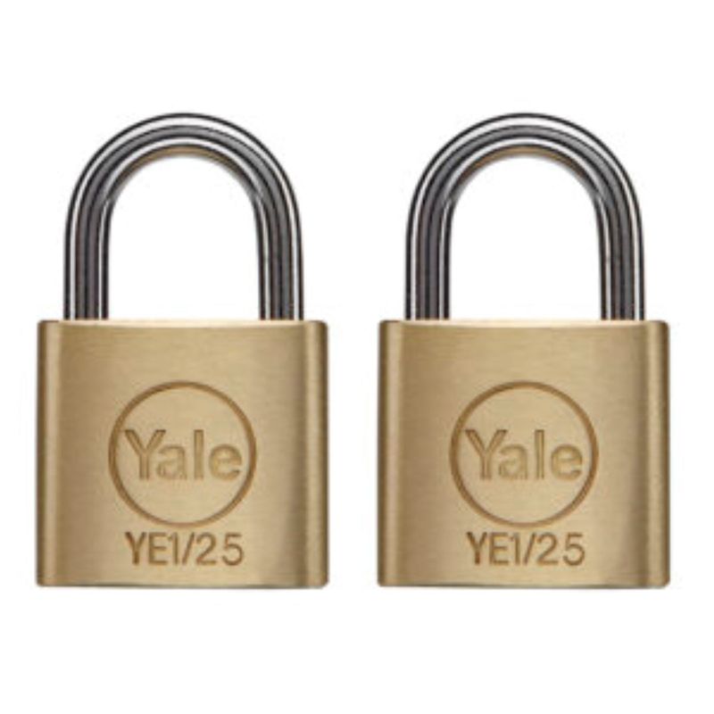 YALE - Pack 2 Candados Yale YE1 Uso General 25mm
