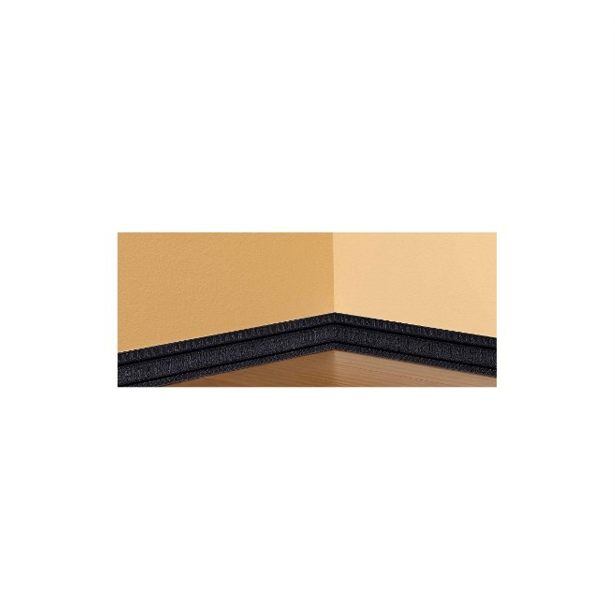 GENERICO - Pack 5 Rollo Guardapolvo Moldura Adhesivo 230 Cm Negro