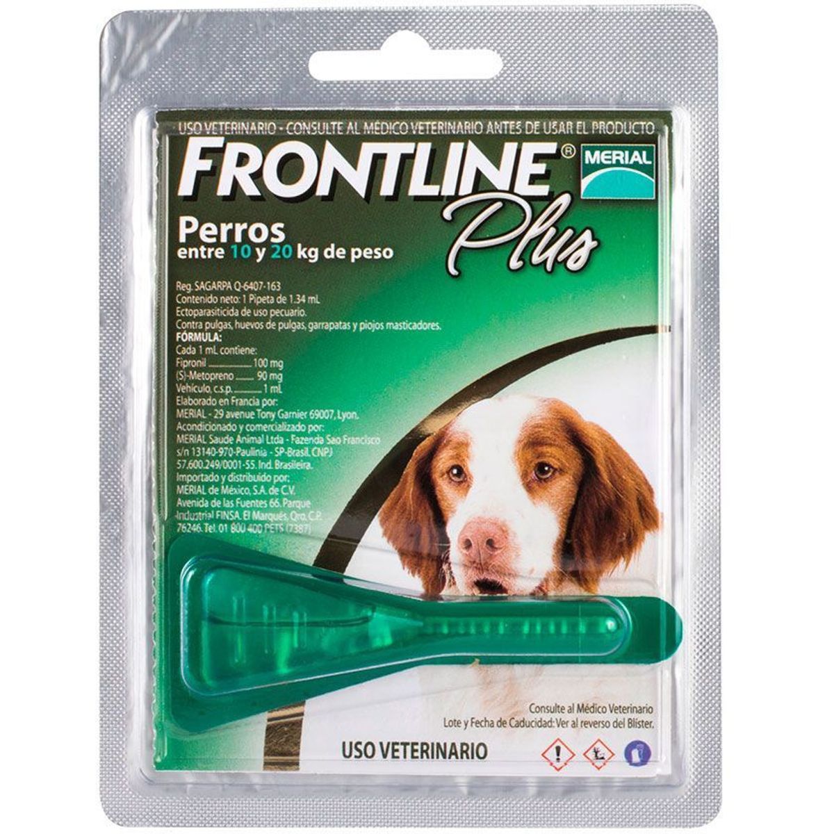 BOEHRINGER INGELHEIM - Frontline Plus Pipeta Perro De 10 A 20 Kg PulgasY Garrapata
