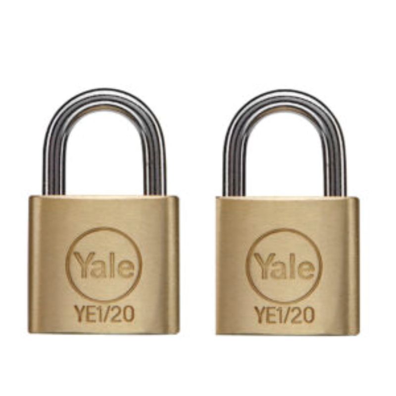 YALE - Pack 2 Candados Yale YE1 Uso General 20mm