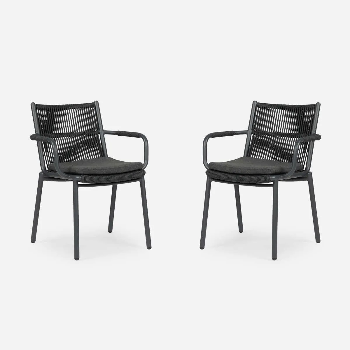 ROSEN - Set 2 Sillas de Terraza Rosen Alanya Negro