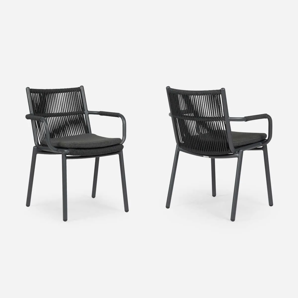 ROSEN - Set 2 Sillas de Terraza Rosen Alanya Negro