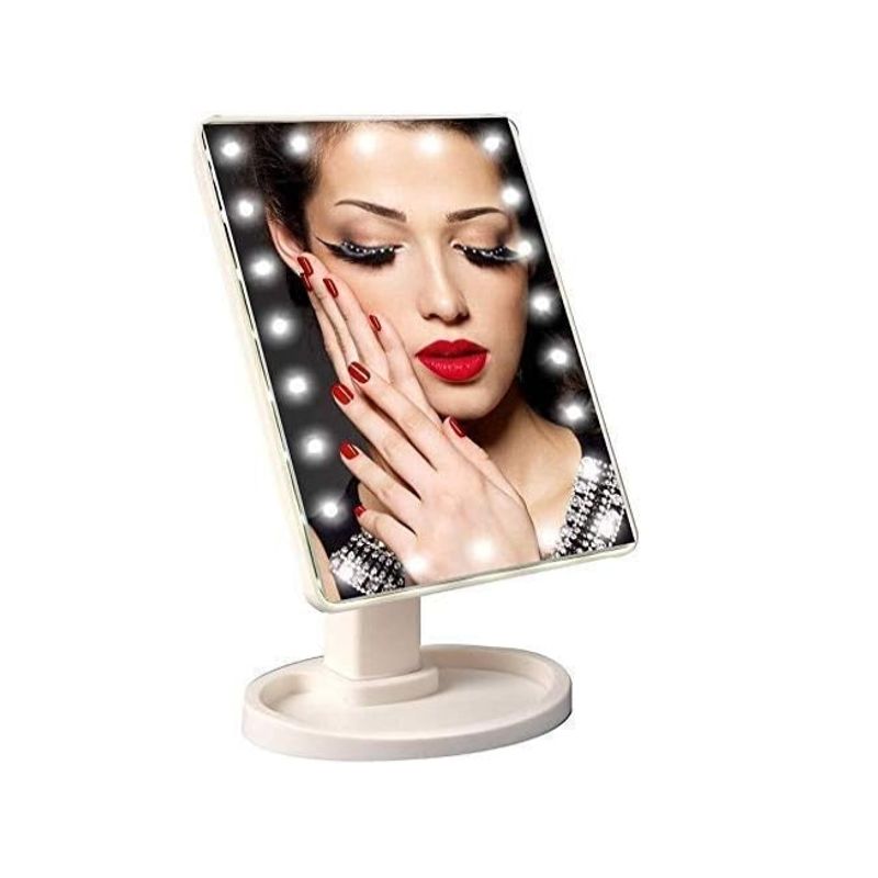 GENERICO - Espejo De Maquillaje Con Pantalla Touch Y Luces Led USB.