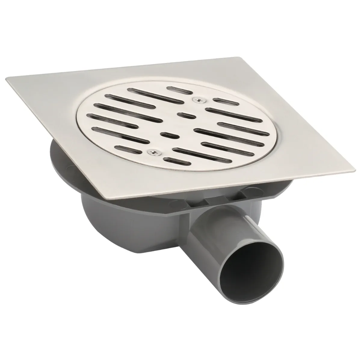 GENERICO - PILETA AC INOX  CUADRADA 15X15 TRAMPA PVC 40MM