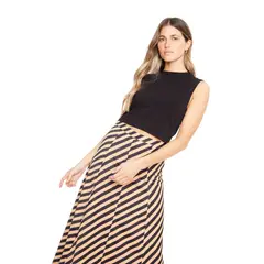 JACINTA TIENDA - Falda Delfi print líneas