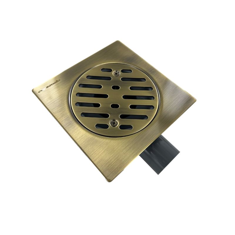 GENERICO - PILETA AC INOX EN BRONCE CUADRADA 15X15 TRAMPA PVC 40MM