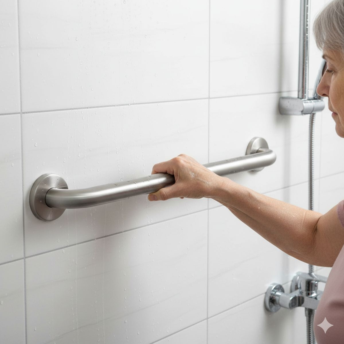 STRETTO - Barra De Seguridad 60cm Soporte Agarradero Baño Y Ducha