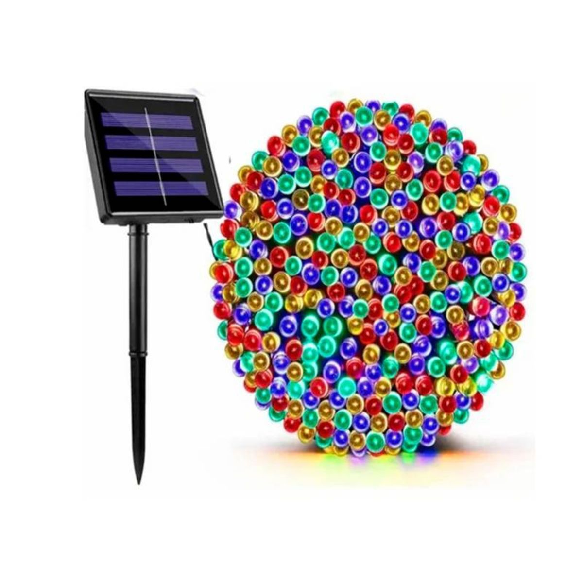GENERICO - Luces Solares de Navidad 10 Metros 100 Led 4 Colores