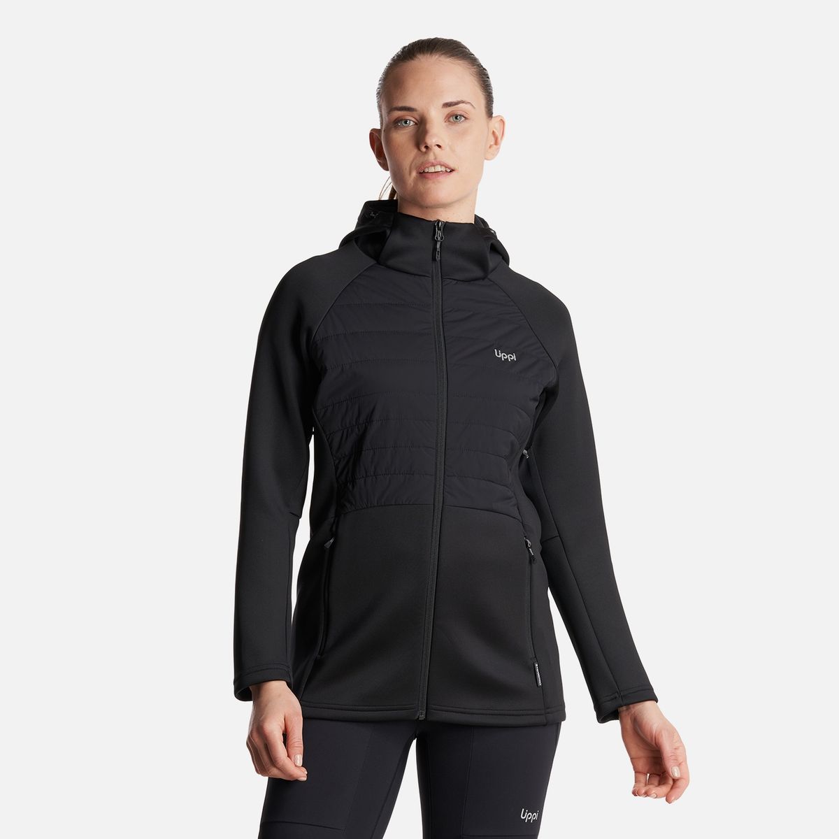 LIPPI - Chaqueta Mujer  ColdMove WindBreaker SteamPro Hoody Jacket Negro Lippi