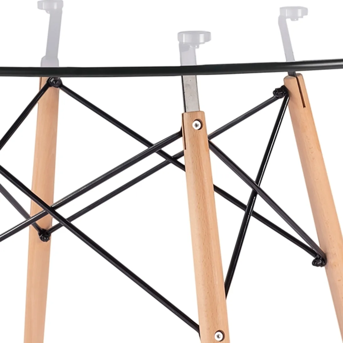 GENERICO - MESA CIRCULAR DE VIDRIO 80 cm