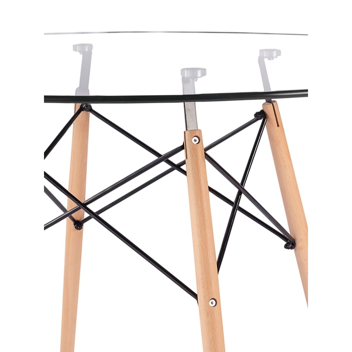 GENERICO - MESA CIRCULAR DE VIDRIO 80 cm