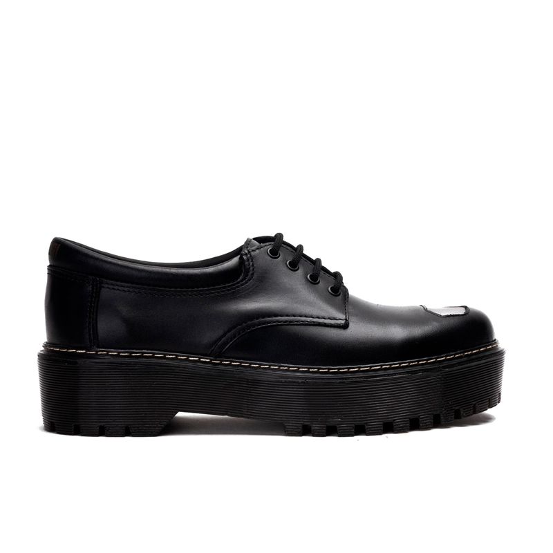 LANDAZURI - Zapato Cuero Caspia Negra Espejo Landazuri