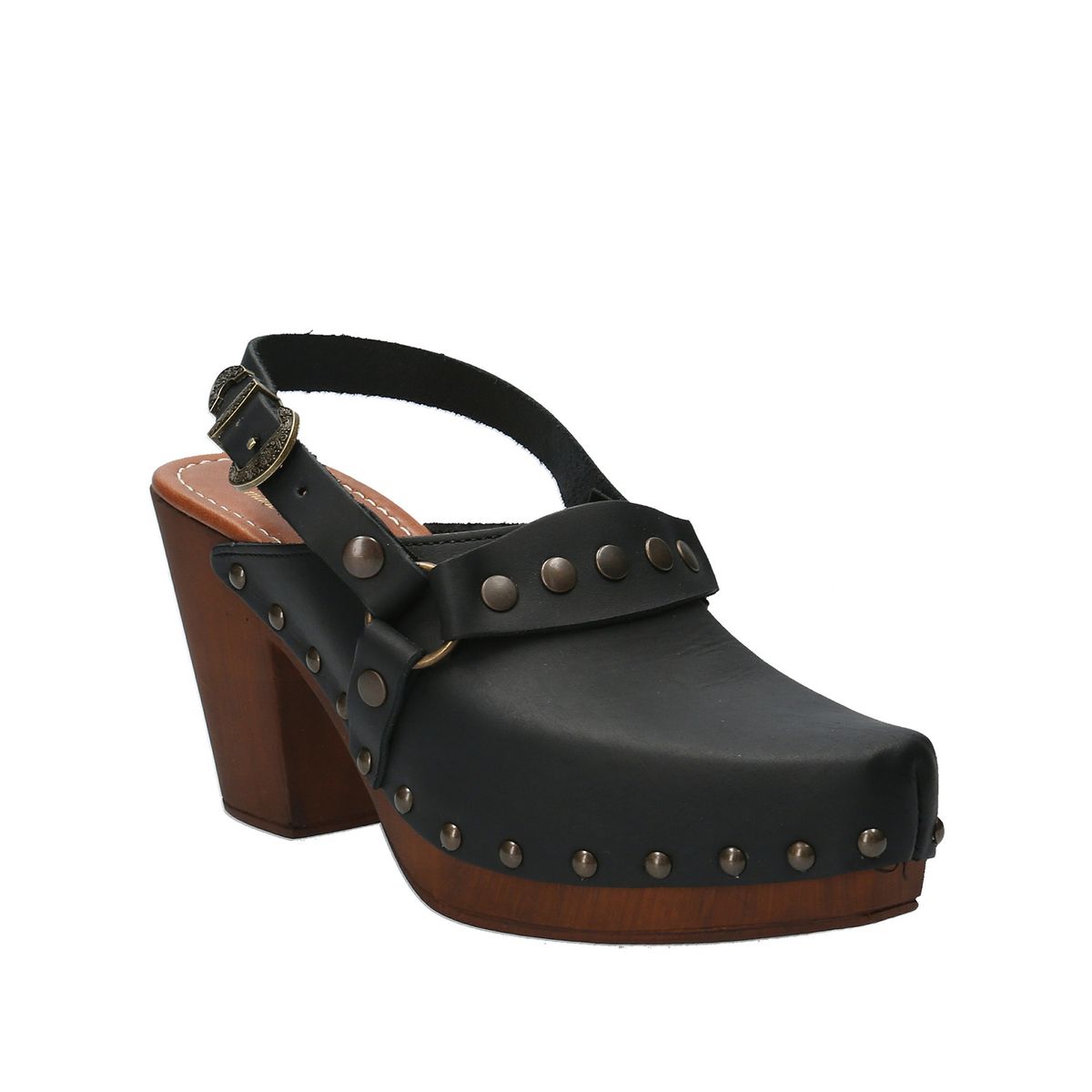 ROCKFORD - Sueco Cuero Mujer Salermo Negro ROCKFORD