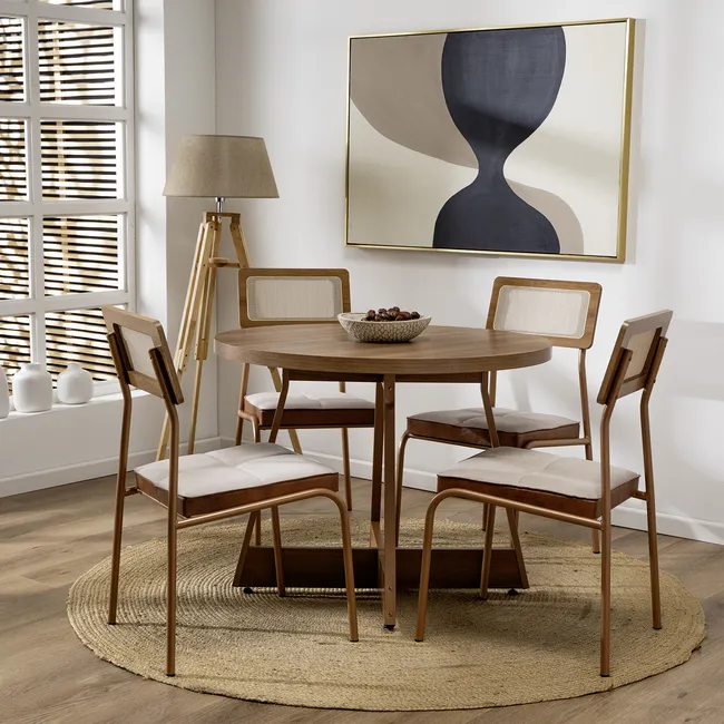 ROCA - Comedor Capitolio 4 Personas Canela-Avellana