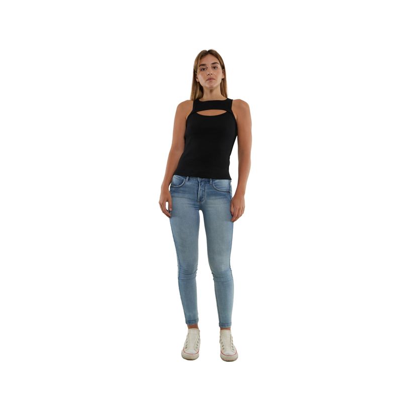 DIVINO JEANS - Polera Moscova I Negra Divino Jeans_.