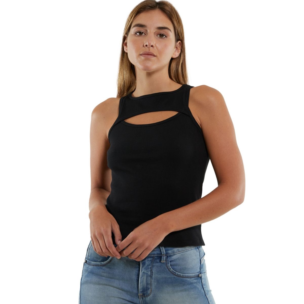 DIVINO JEANS - Polera Moscova I Negra Divino Jeans