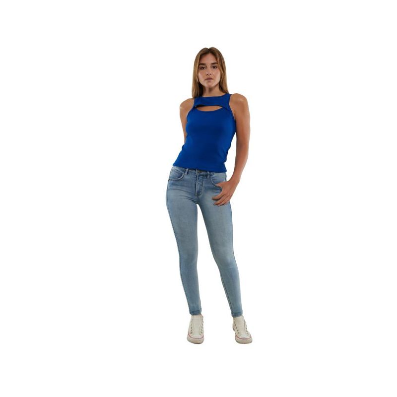 DIVINO JEANS - Polera Moscova II Azul Divino Jeans