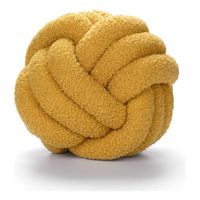 Cojin Decorativo Modelo Nudo Acolchado Color Amarillo