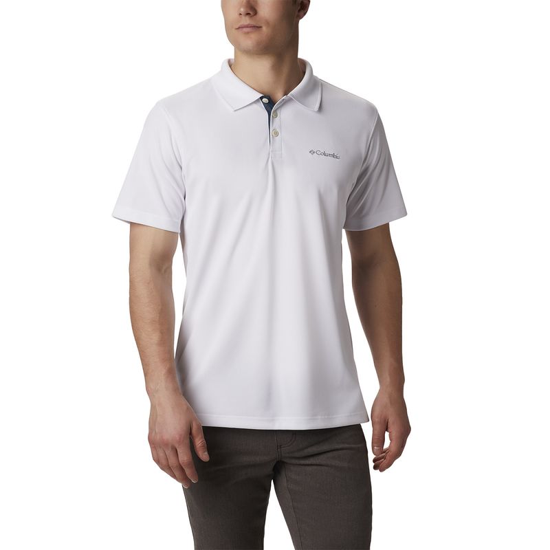 COLUMBIA - Polera Manga Corta Hombre Polo Utilizer Blanco COLUMBIA