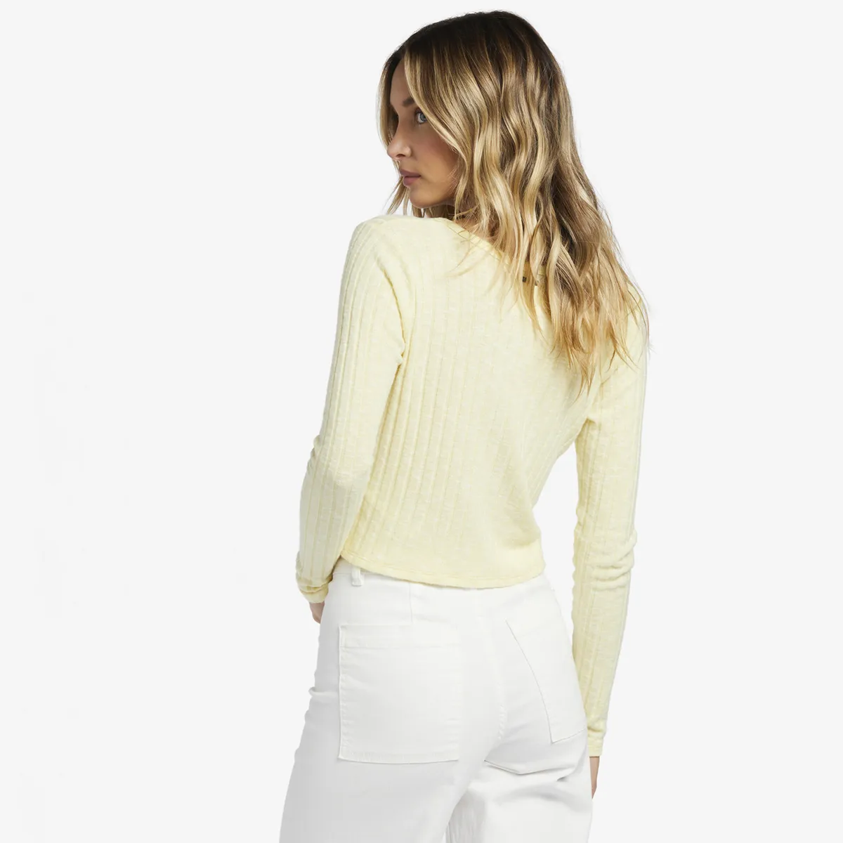 BILLABONG - Sweater Little Somethin J Sw Amarillo Mujer BILLABONG