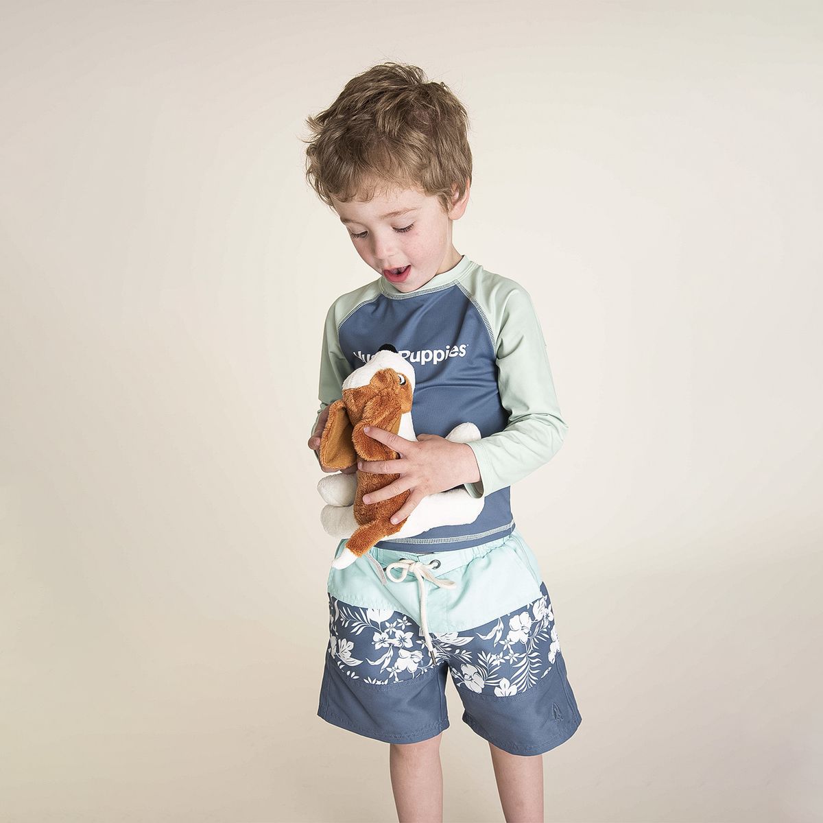 HUSH PUPPIES - Polera Acuática Niño Uv Azul HUSH PUPPIES