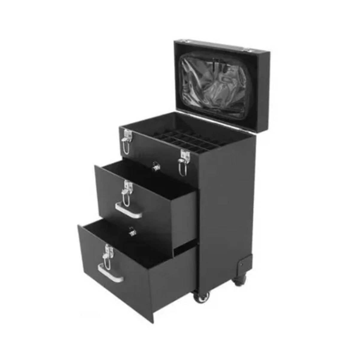 GENERICO - Maleta Multiuso Manicure y Maquillaje - Tabby Negra.