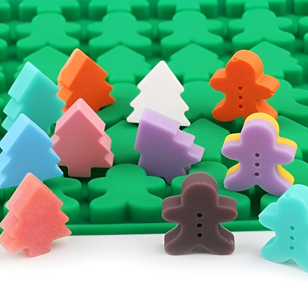 GENERICO - Moldes Chocolate Molde Silicona Navidad Arbol Jengibre 76cav