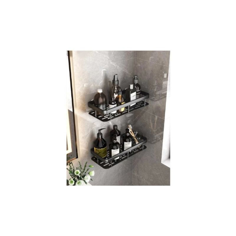 GENERICO - Rack Para baño De Aluminio 30 x 13 cm
