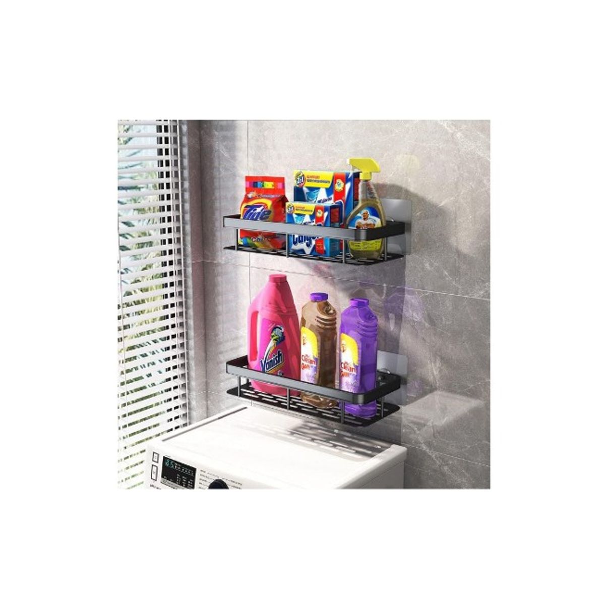 GENERICO - Pack 2 Rack Para baño De Aluminio 30 x 13 cm