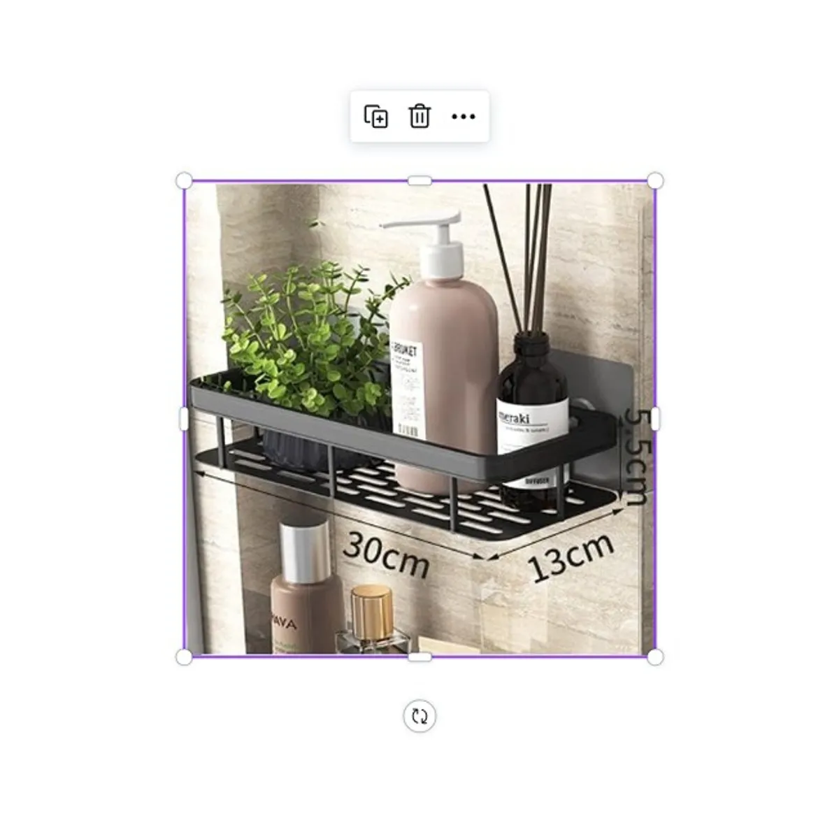 GENERICO - Pack 2 Rack Para baño De Aluminio 30 x 13 cm