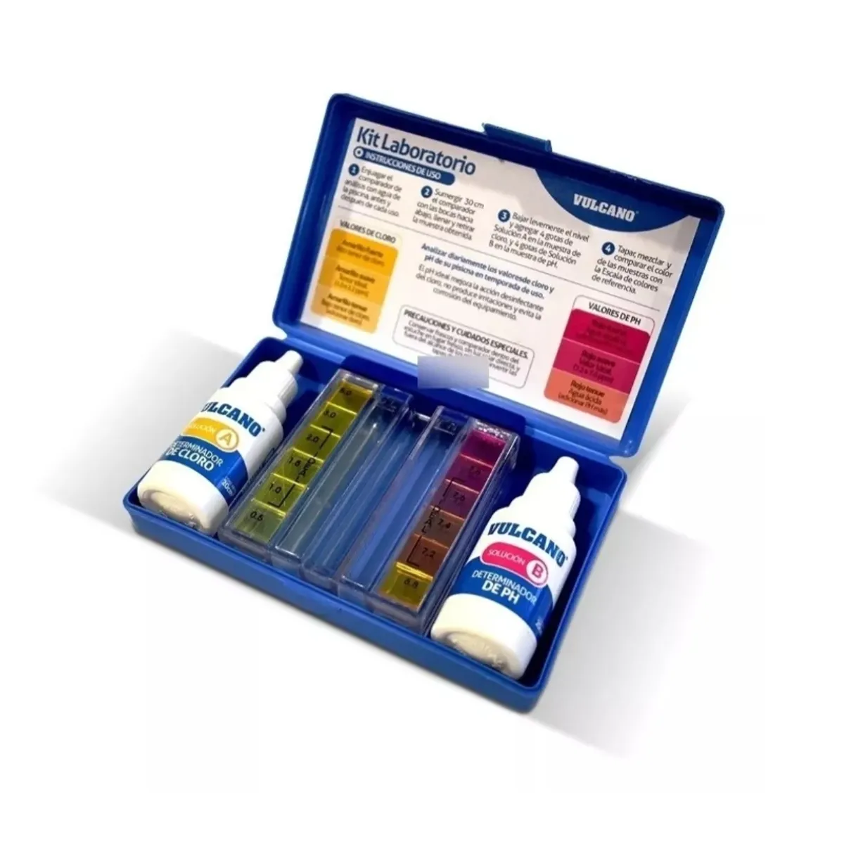 VULCANO - Kit Test Laboratorio Medidor Piscinas Ph Y Ci Marca Vulcano