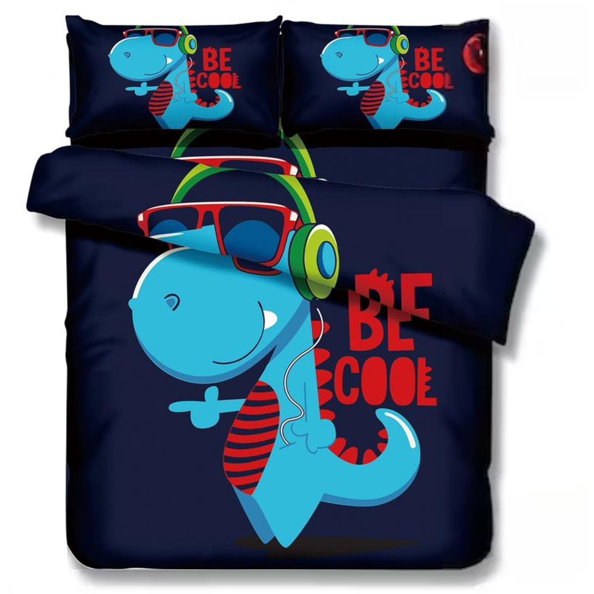 GENERICO - CUBRECAMA DE NIÑO QUILT DE VERANO DELGADO DISEÑO INFANTIL DINO SOCCER 1.5 PLAZA